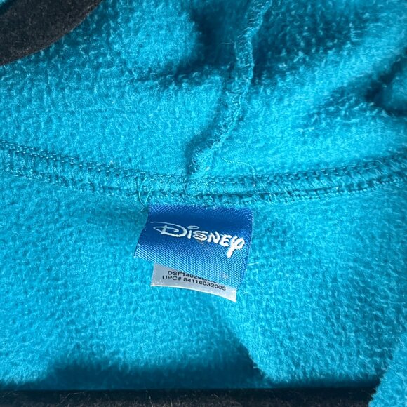 Disney Kids Bath Robe Size 6 Blue Long Sleeves Hooded Pockets Mickey Mouse - Picture 5 of 9